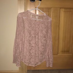 Pink Lace Mossimo Blouse
